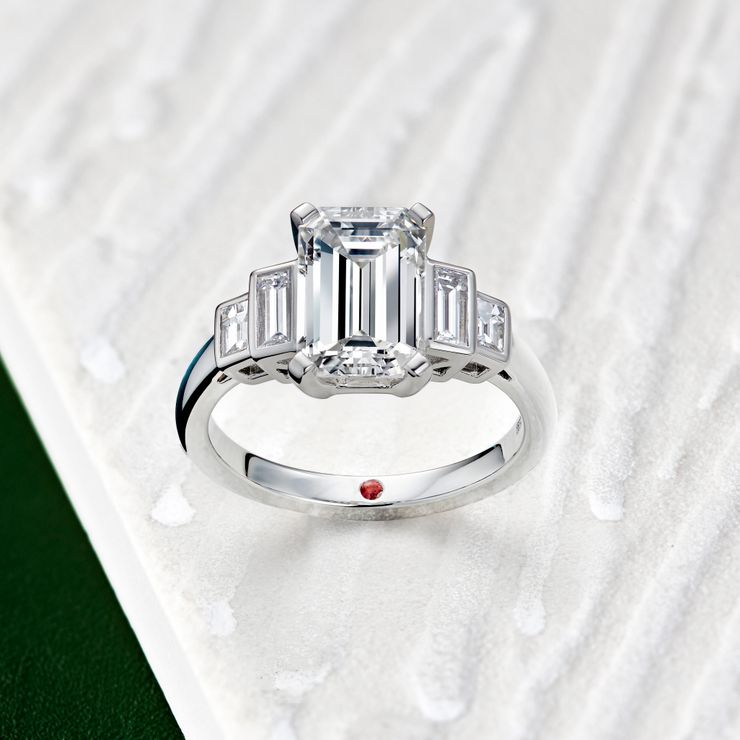 Five stone engagement ring