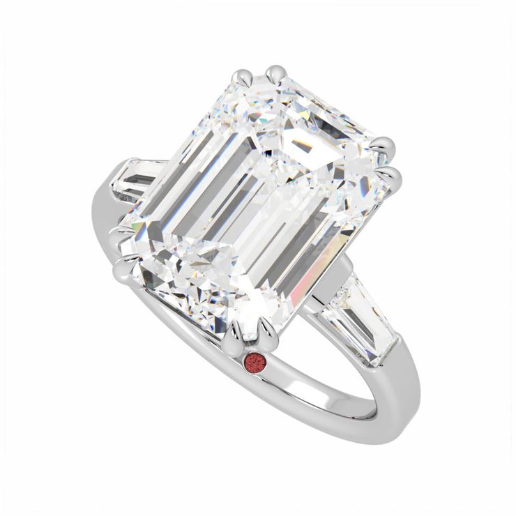 Emerald cut diamond platinum Jennifer Lopez engagement ring copy