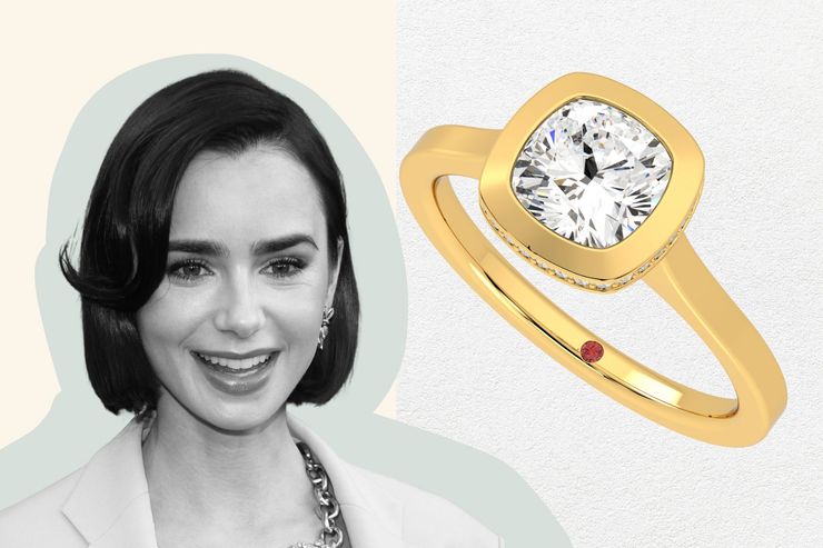Lily Collins’ Rose Cut diamond Engagement Ring