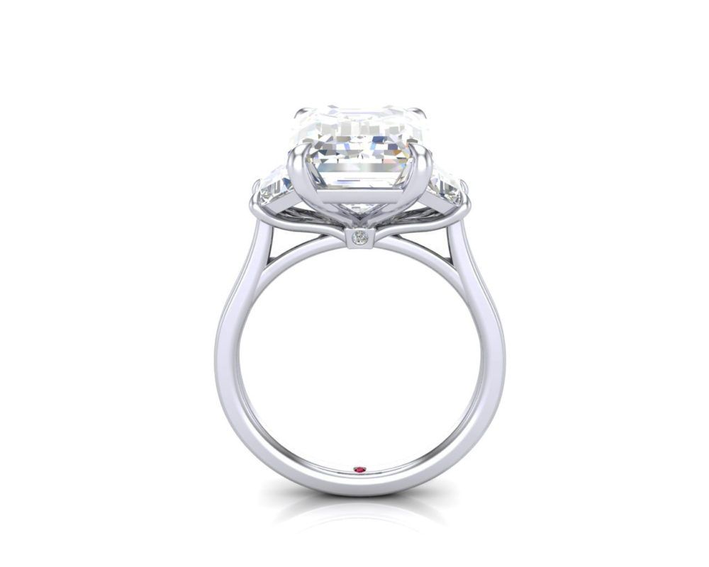 Gwen Stefani engagement ring emerald diamond Trilogy ring