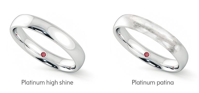 Platinum high shine polish vs patina