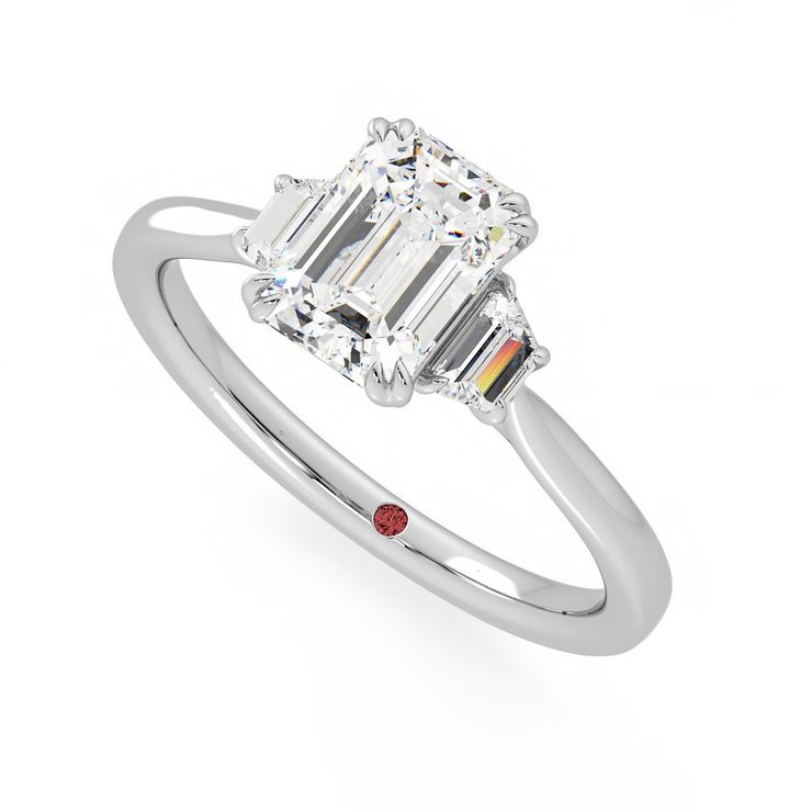 Reverie platinum emerald ring