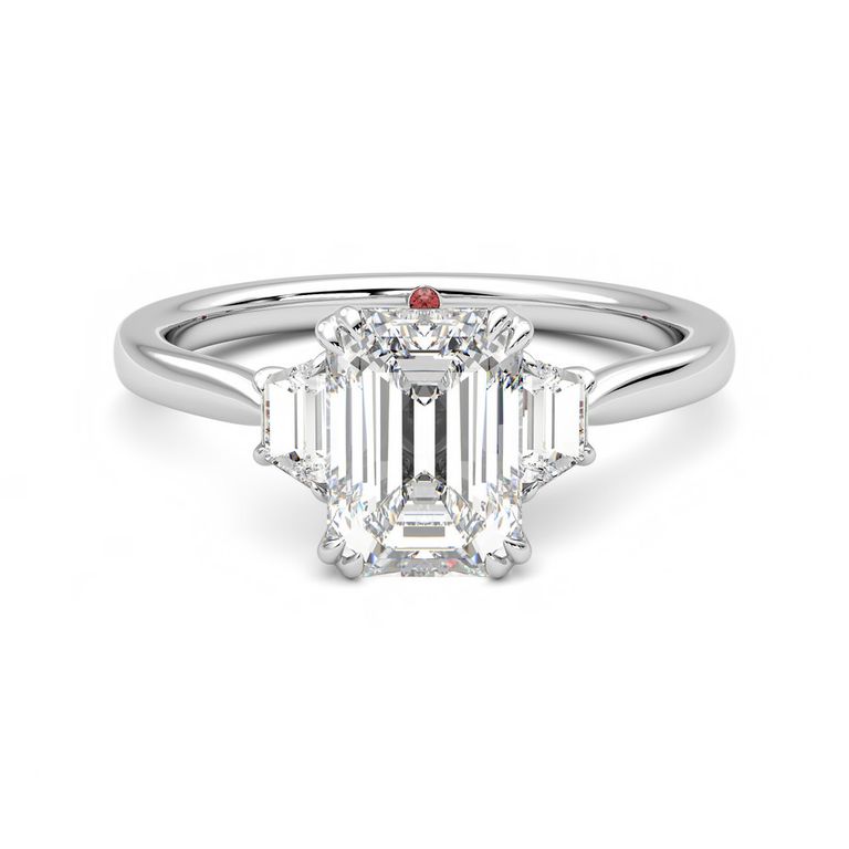 Reverie platinum emerald ring