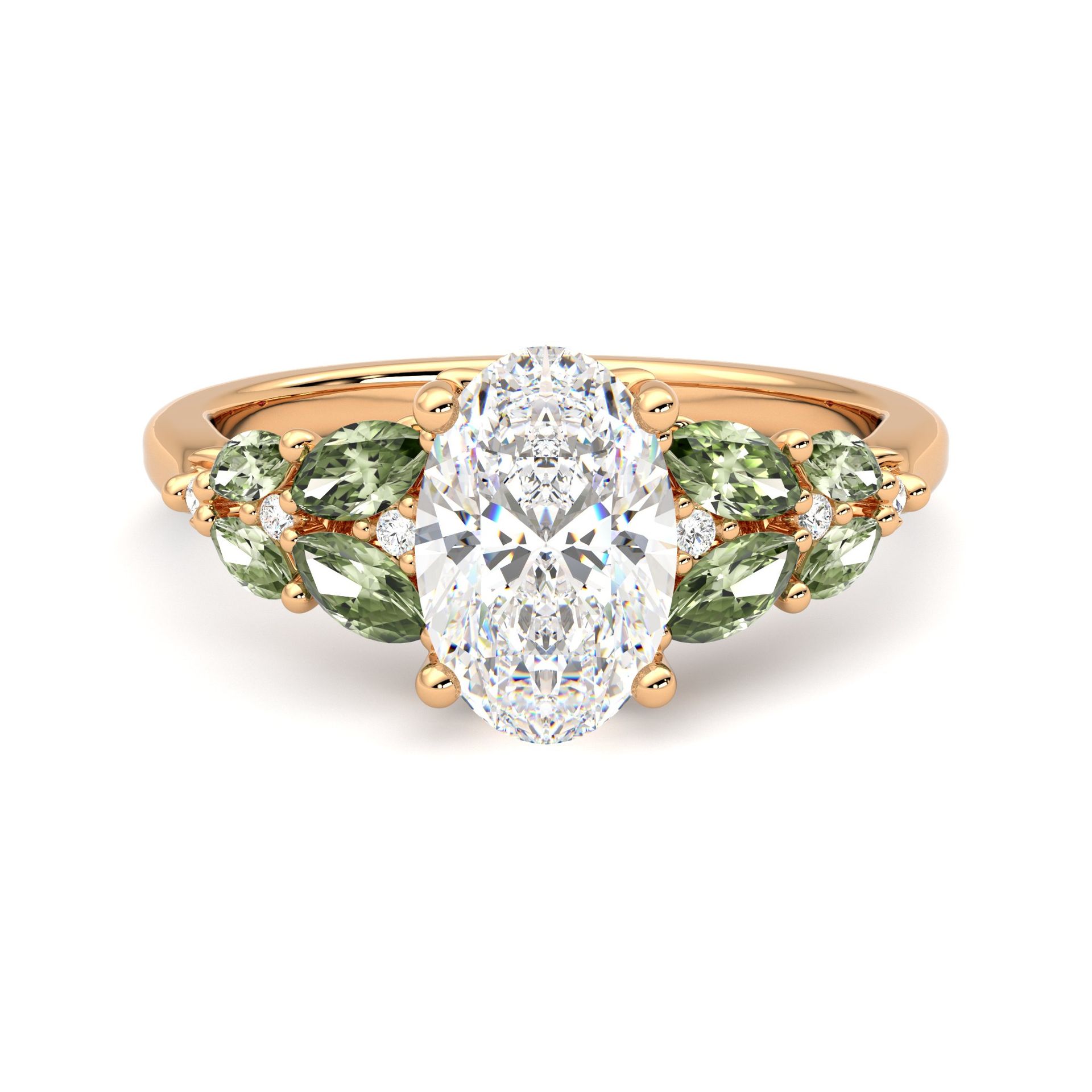 Cascade Oval Green Front