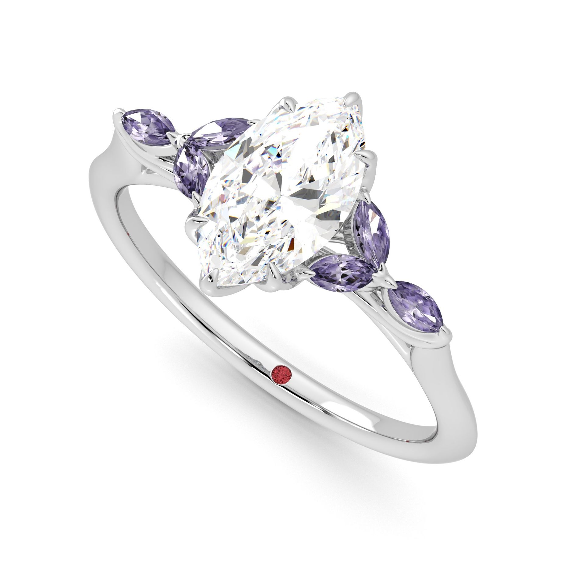 Tamora Marquise Purple Perspective White
