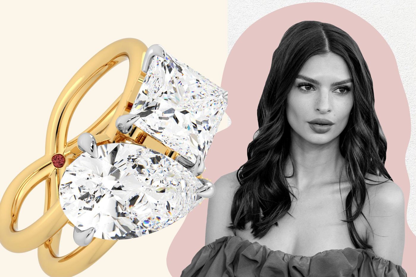 Separating Emily Ratajkowski’s Moi et Toi Diamond Engagement Ring