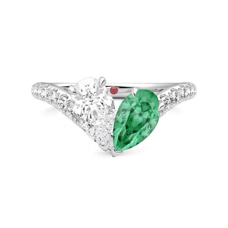 Toi et Moi engagement rings