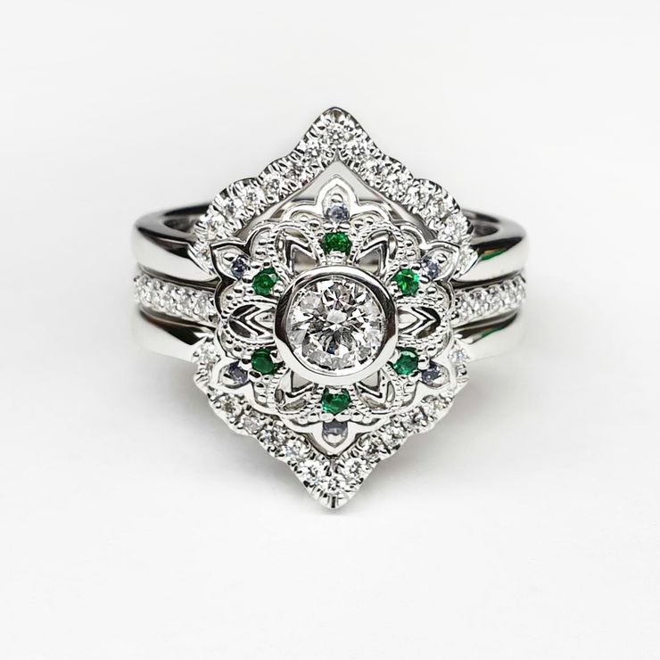 Samantha floral ring