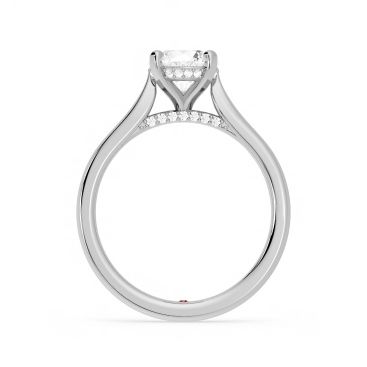 Bliss pave diamond gallery engagement ring