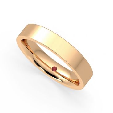 Buckeye gold rose wedding ring
