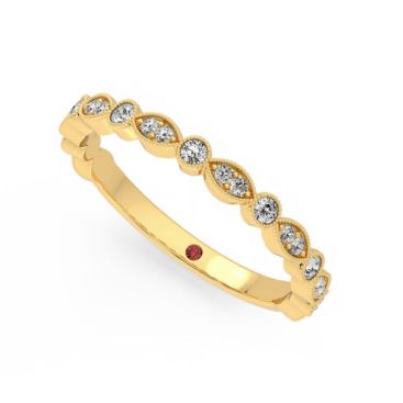 Dahlia gold yellow wedding ring