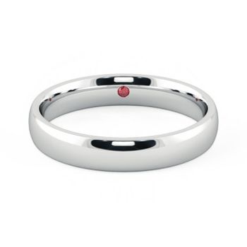 Mens court wedding ring 4mm