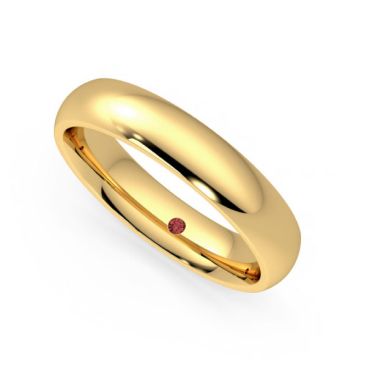 Oak gold yellow wedding ring