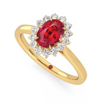 Katy Perry inspired floral ruby lyra gold yellow oval ring