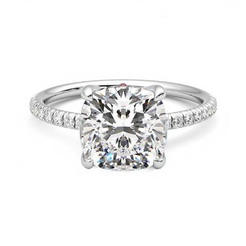 Lindsay Lohan cushion cut diamond engagement ring 2