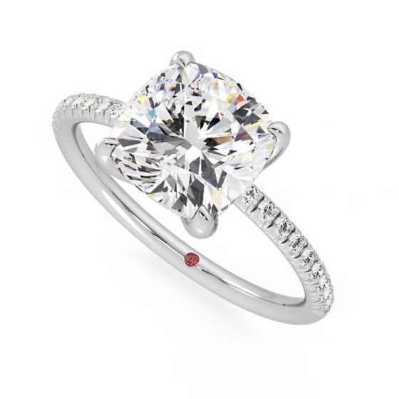 Lindsay Lohan cushion cut diamond engagement ring
