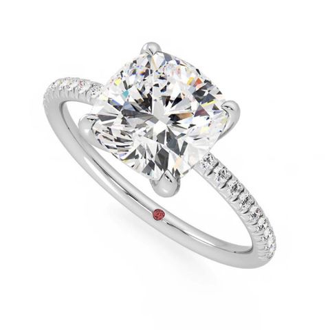 Lindsay Lohan cushion cut diamond engagement ring