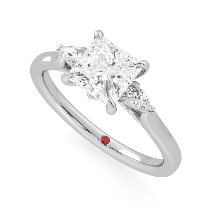 Faith platinum princess ring