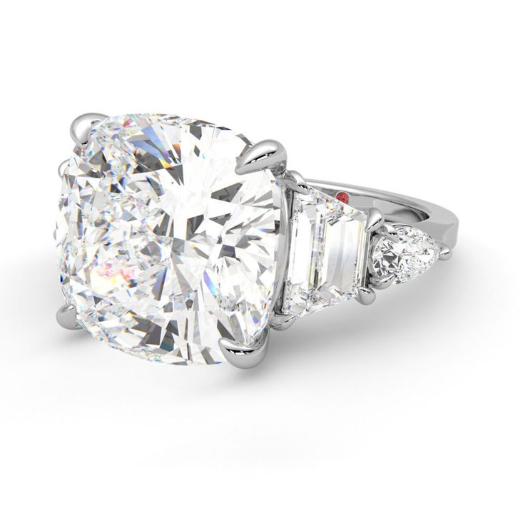 Ciara cushion cut engagement ring platinum