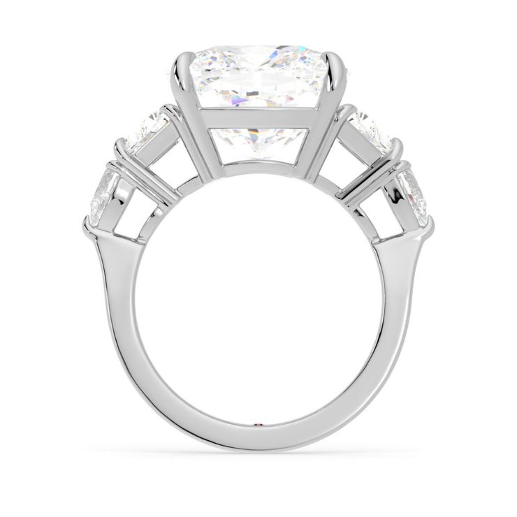 Ciara cushion cut engagement ring platinum