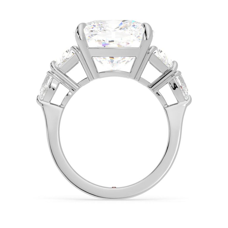 Ciara cushion cut engagement ring platinum