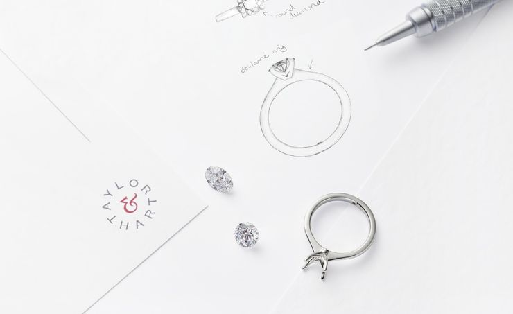 Solitaire engagement ring design process