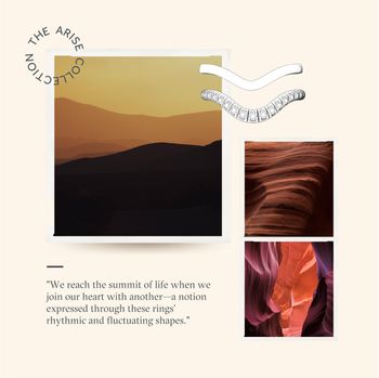 The arise collection inspiration moodboard 2
