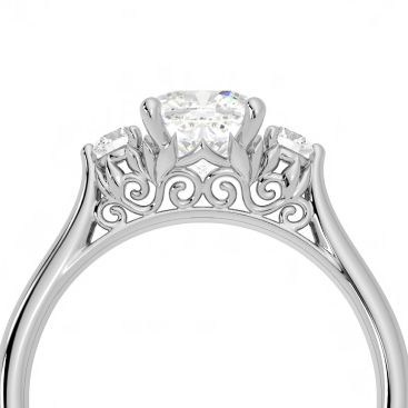Thimble engagement ring filigree gallery