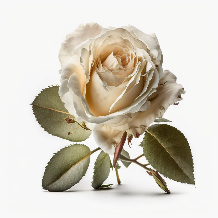 Kate white background photography single english rose
