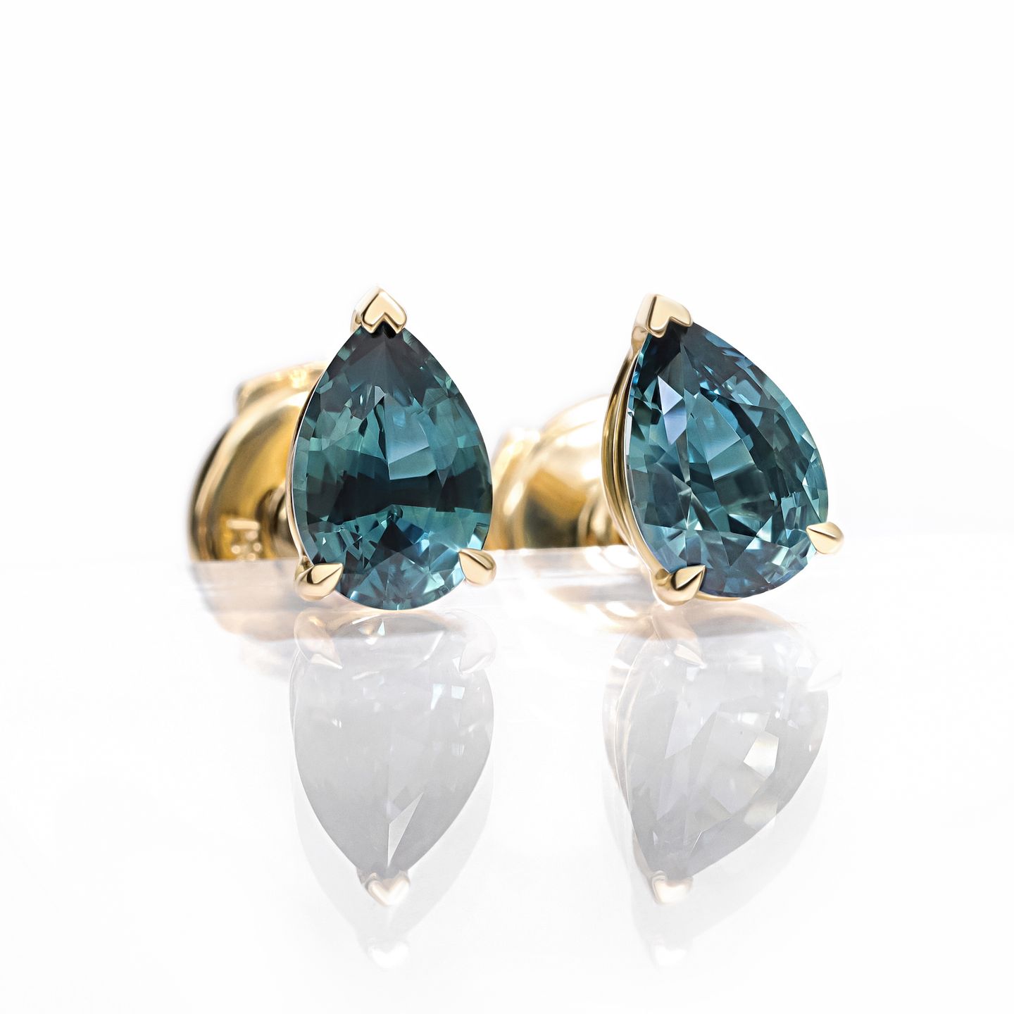 Pear Blue Teal Earrings sq
