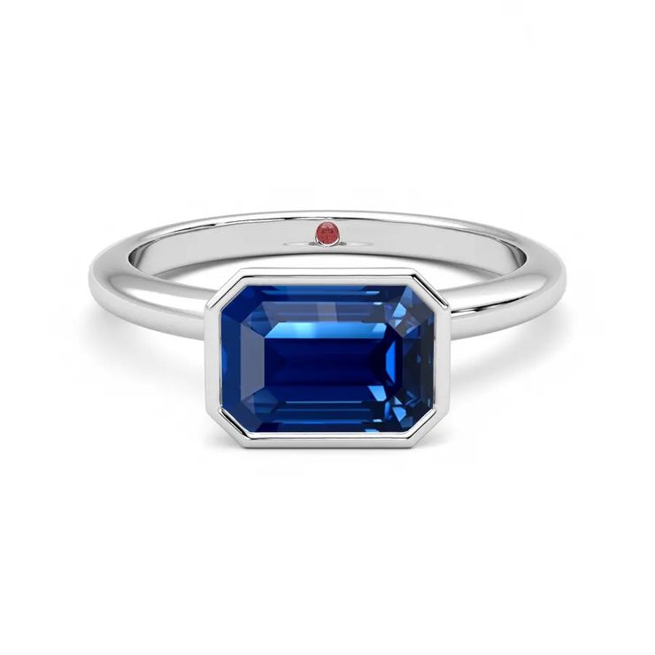 Purity white emerald sapphire blue medium eye clean