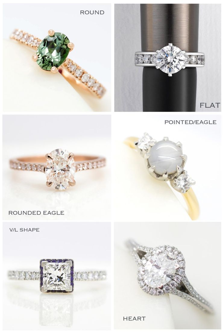 Claw prong styles types engagement rings