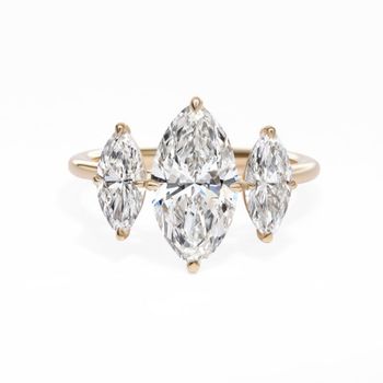 Marquise Diamond Trilogy Engagement Ring