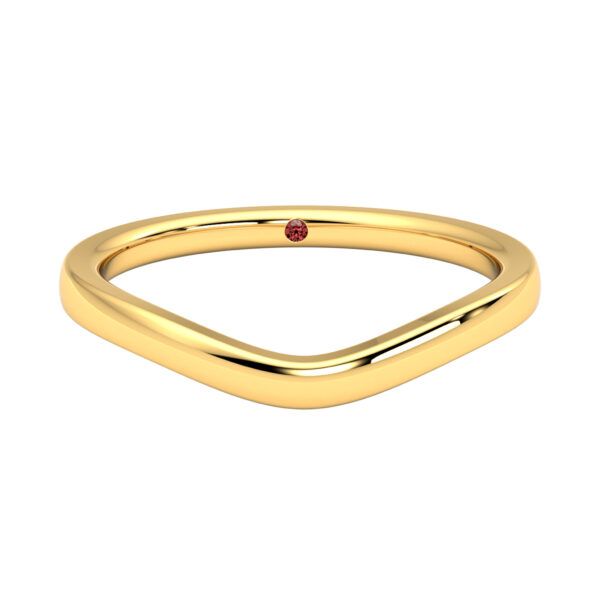 Vale yellow gold wedding ring curved