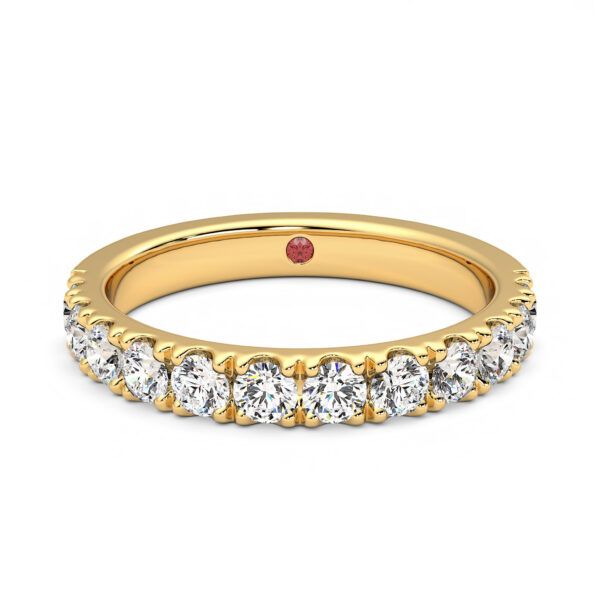 Violet yellow gold wedding ring