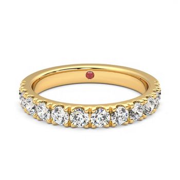 Violet Yellow Gold Wedding Ring