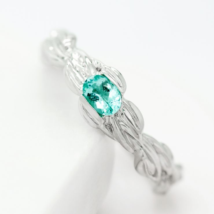 Paraiba tourmaline engagement ring