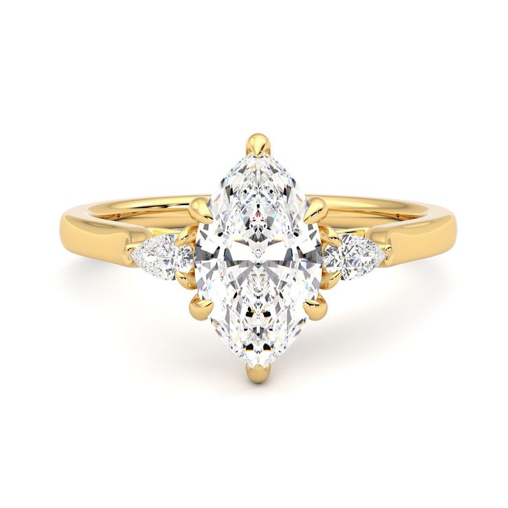 Faith marquise yellow gold