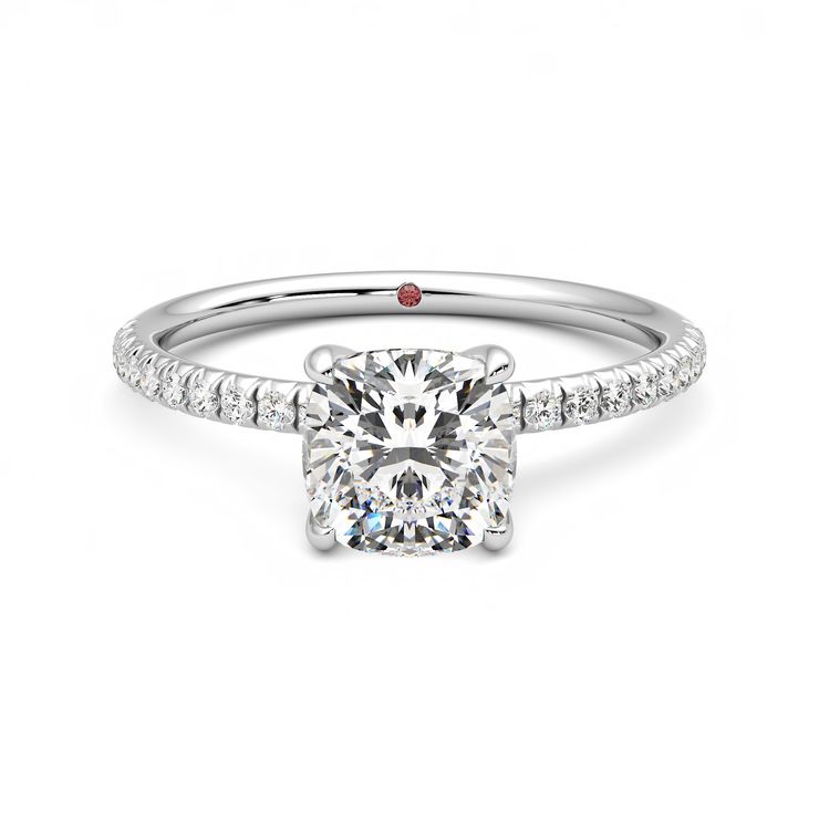 Dulcet cushion pave engagement ring