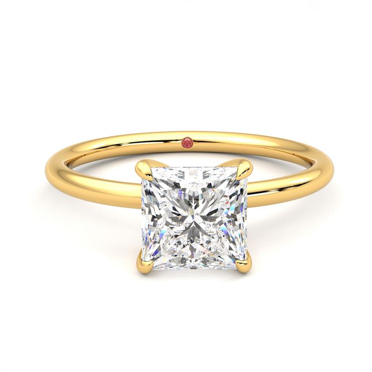 Princess diamond demure yellow gold