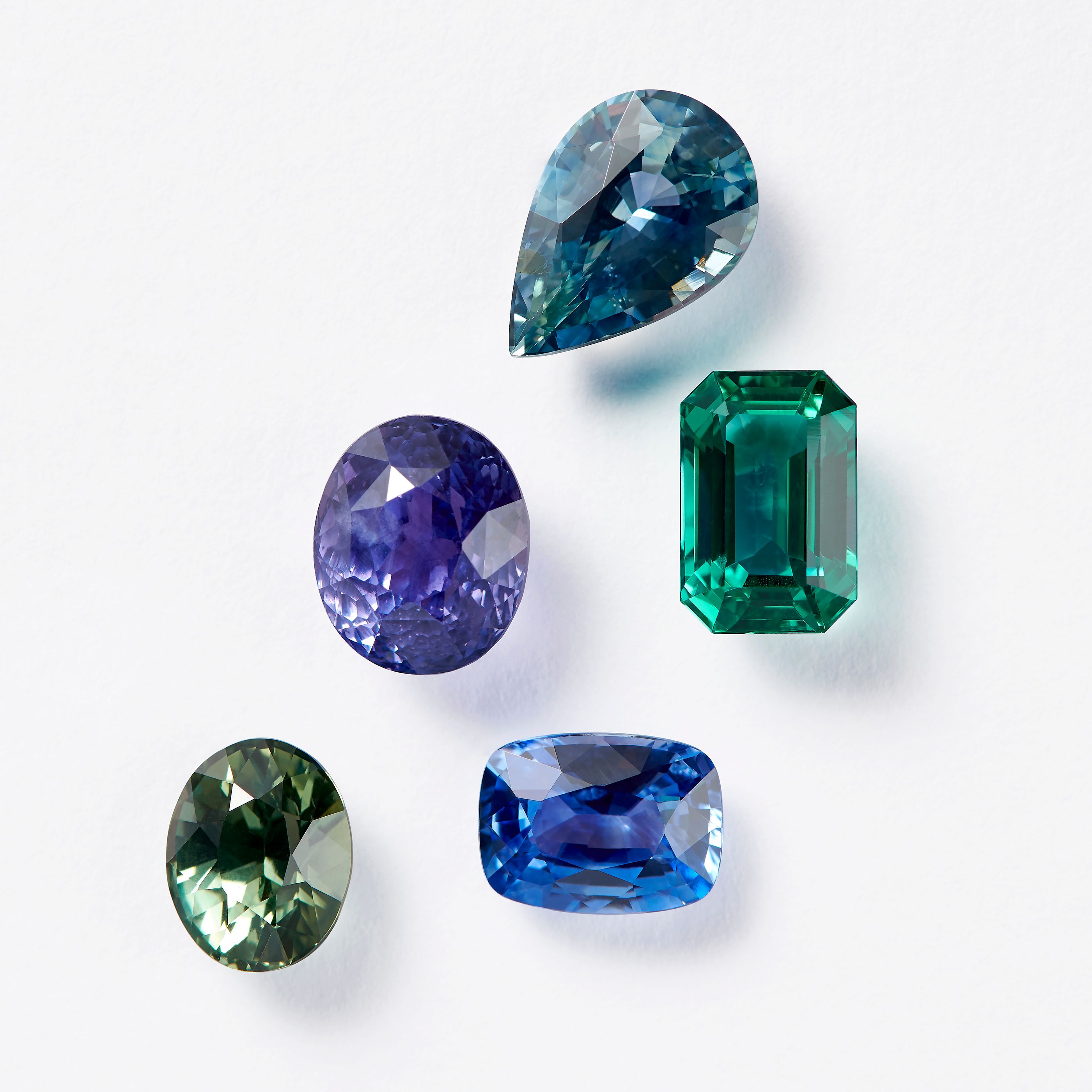 sq cool tone precious gemstones