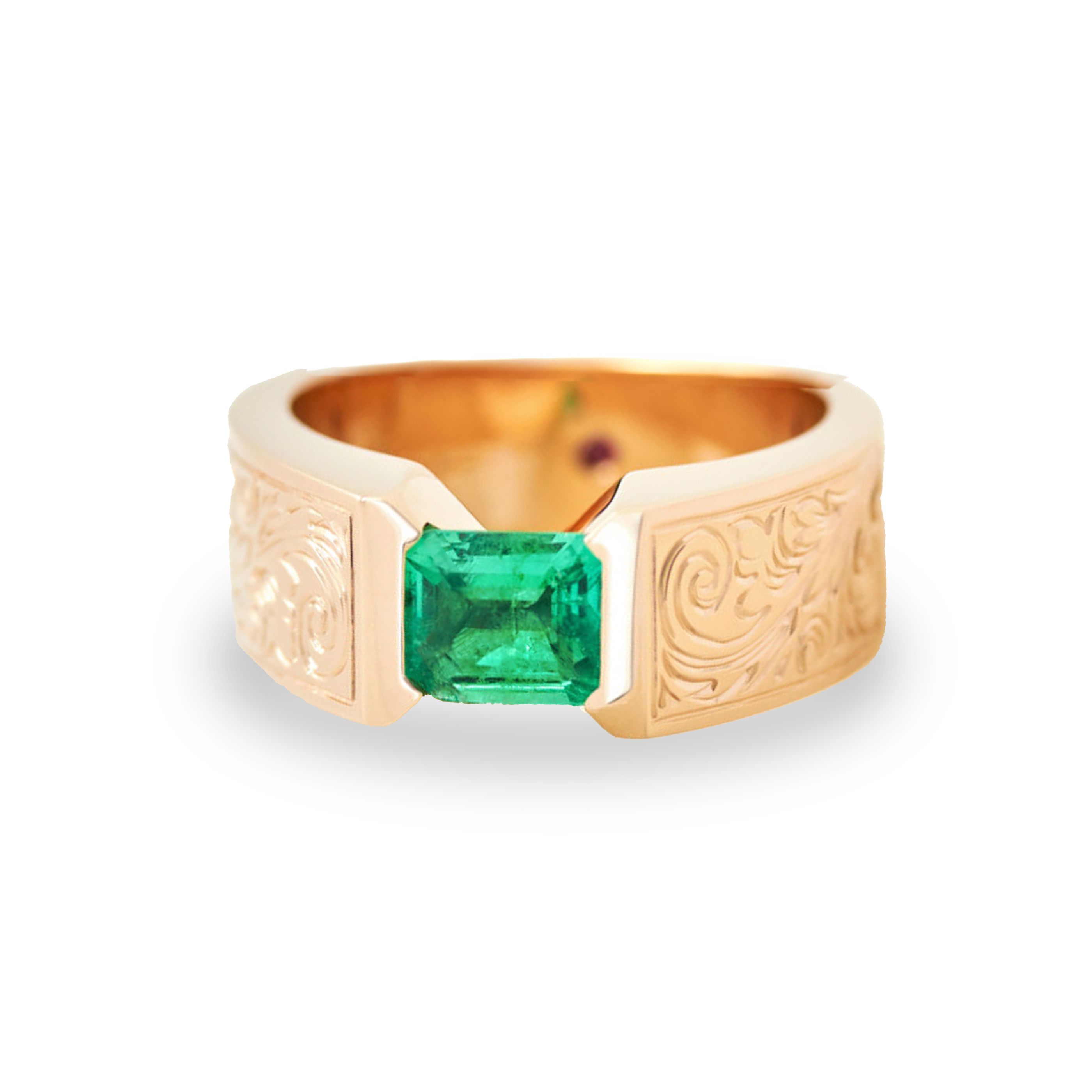 vintage style unisex engagement ring