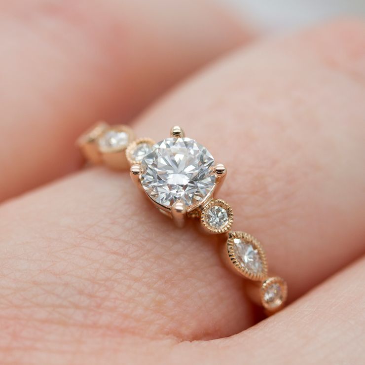 Rose gold engagement ring