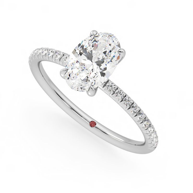 Dulcet platinum oval ring