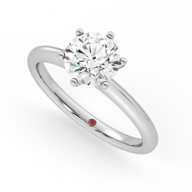 Grace platinum round ring