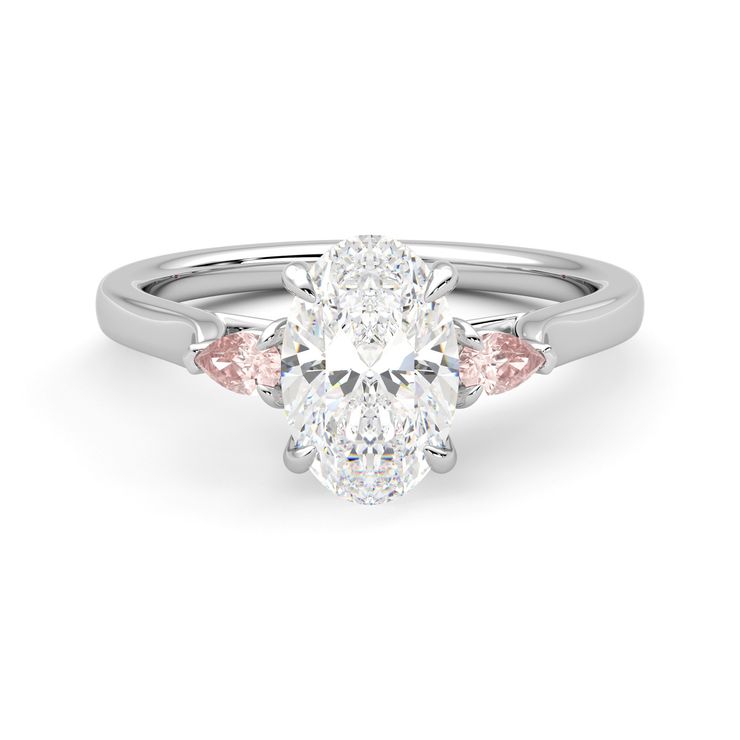 Faith oval peach front white