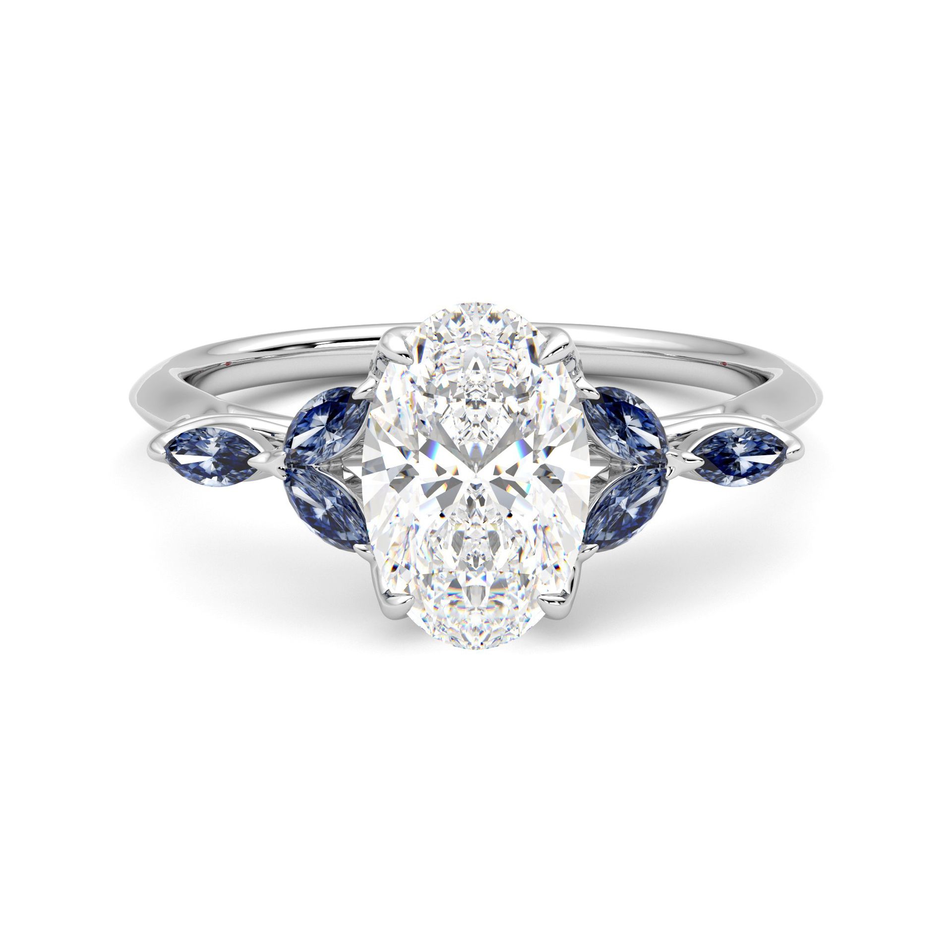 Tamora oval blue front
