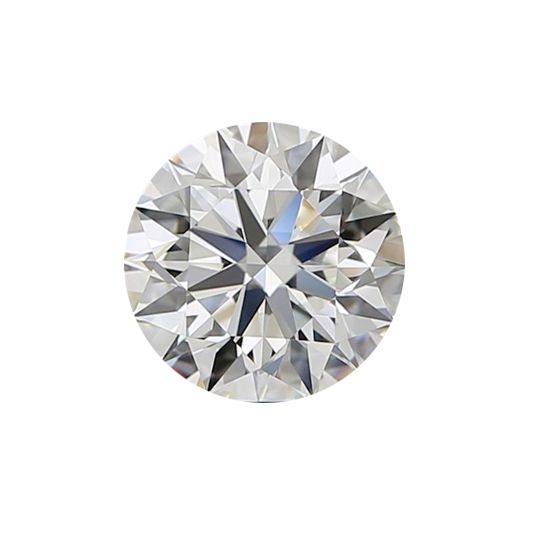 Round brilliant cut diamond front on