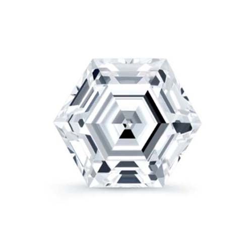 Step cut hexagon diamond