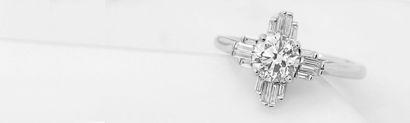 Vintage engagement ring banner